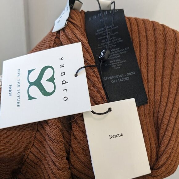 NWT SANDRO | Ribbed Knit Shorts - Picture 12 of 12